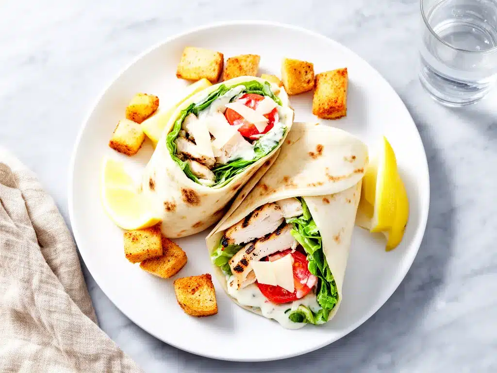 Back to School Chicken Caesar Wrap Recipe Easy Make-Ahead Lunch Ideas 4 Back to School Chicken Caesar Wrap preparation steps