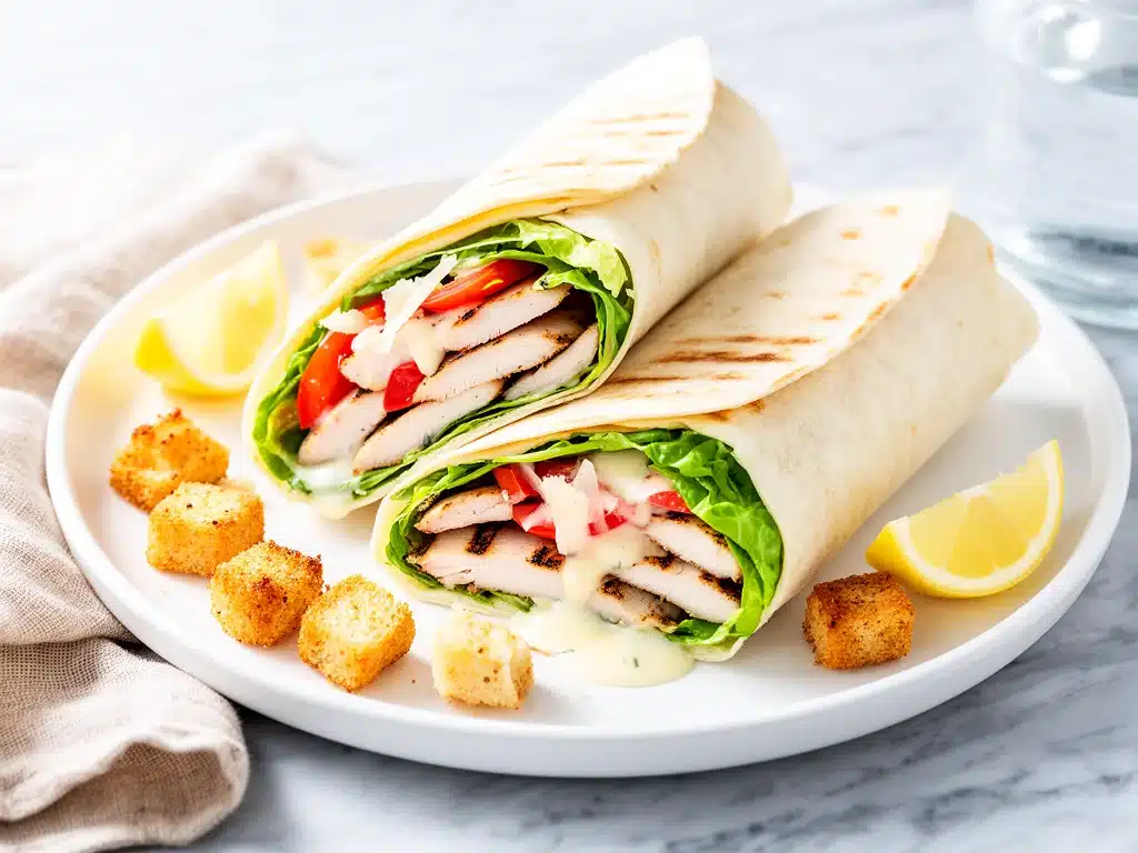 Back to School Chicken Caesar Wrap - featured image