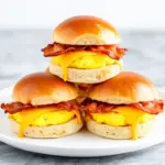 bacon egg and cheese breakfast sliders - featured image