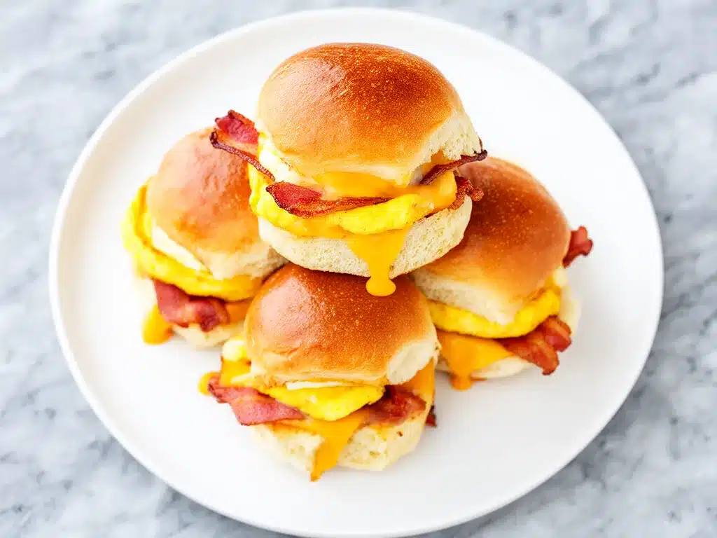 Savory Bacon Egg and Cheese Breakfast Sliders: Best Easy 3-Ingredient Recipe 4 bacon egg and cheese breakfast sliders preparation steps