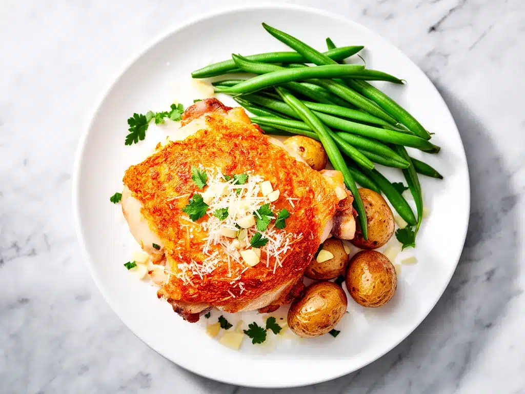 Baked Garlic Parmesan Chicken Thighs: Easy Oven Dinner 4 baked garlic parmesan chicken thighs preparation steps