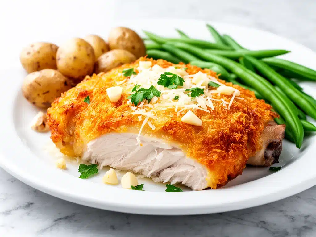 Home 3 baked garlic parmesan chicken thighs - featured image