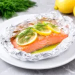 baked lemon dill salmon - featured image