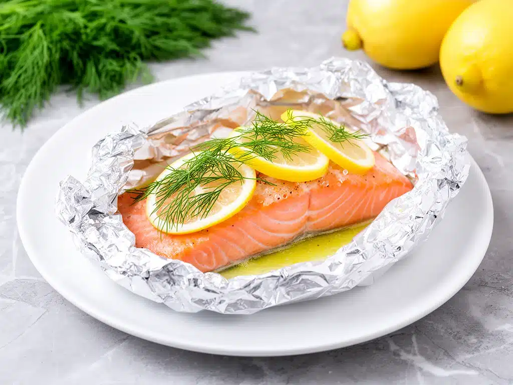 baked lemon dill salmon - featured image