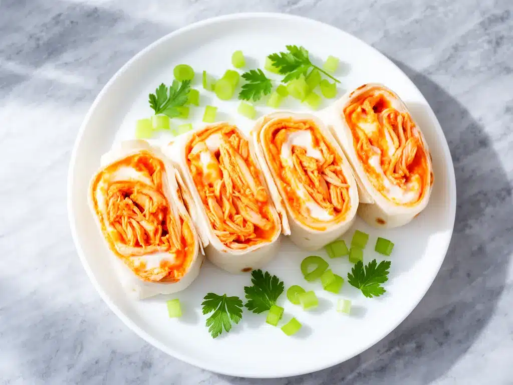 Buffalo Chicken Lunchbox Roll Ups Easy After School Snack Recipe 4 Buffalo Chicken Lunchbox Roll Ups preparation steps