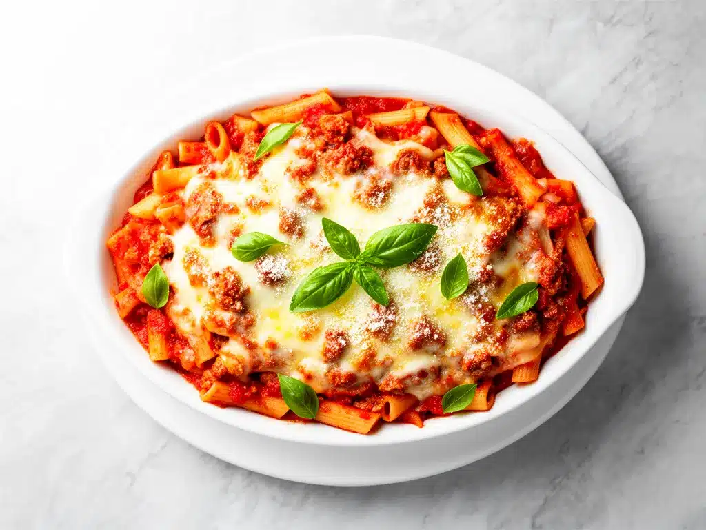 Cheesy Baked Ziti with Italian Sausage: Easy Family Dinner 4 cheesy baked ziti with italian sausage preparation steps