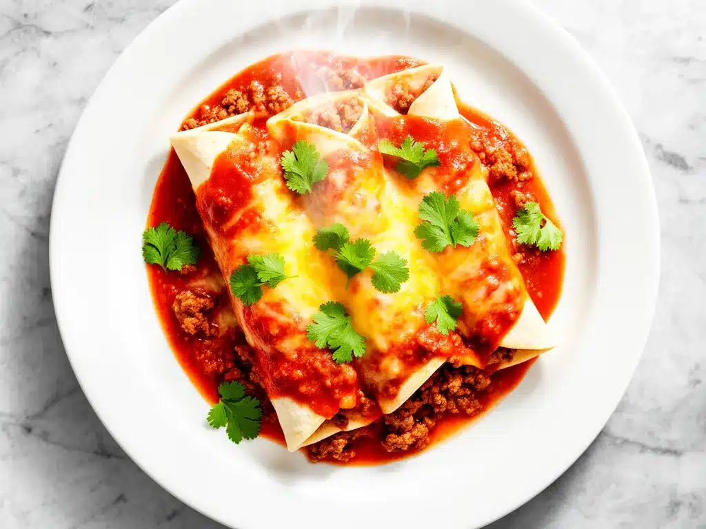 Cheesy Beef Enchiladas: Easy Family Dinner 4 cheesy beef enchiladas preparation steps