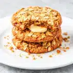 chewy brown sugar oatmeal cookies - featured image