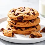 chewy peanut butter chocolate chip cookies - featured image