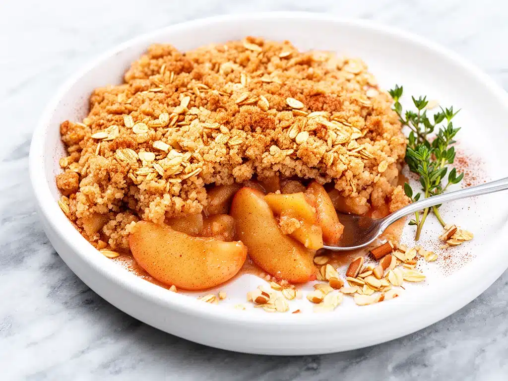 cinnamon apple crisp - featured image