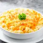 creamy baked mac and cheese - featured image