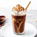 creamy chocolate peanut butter protein shake - featured image