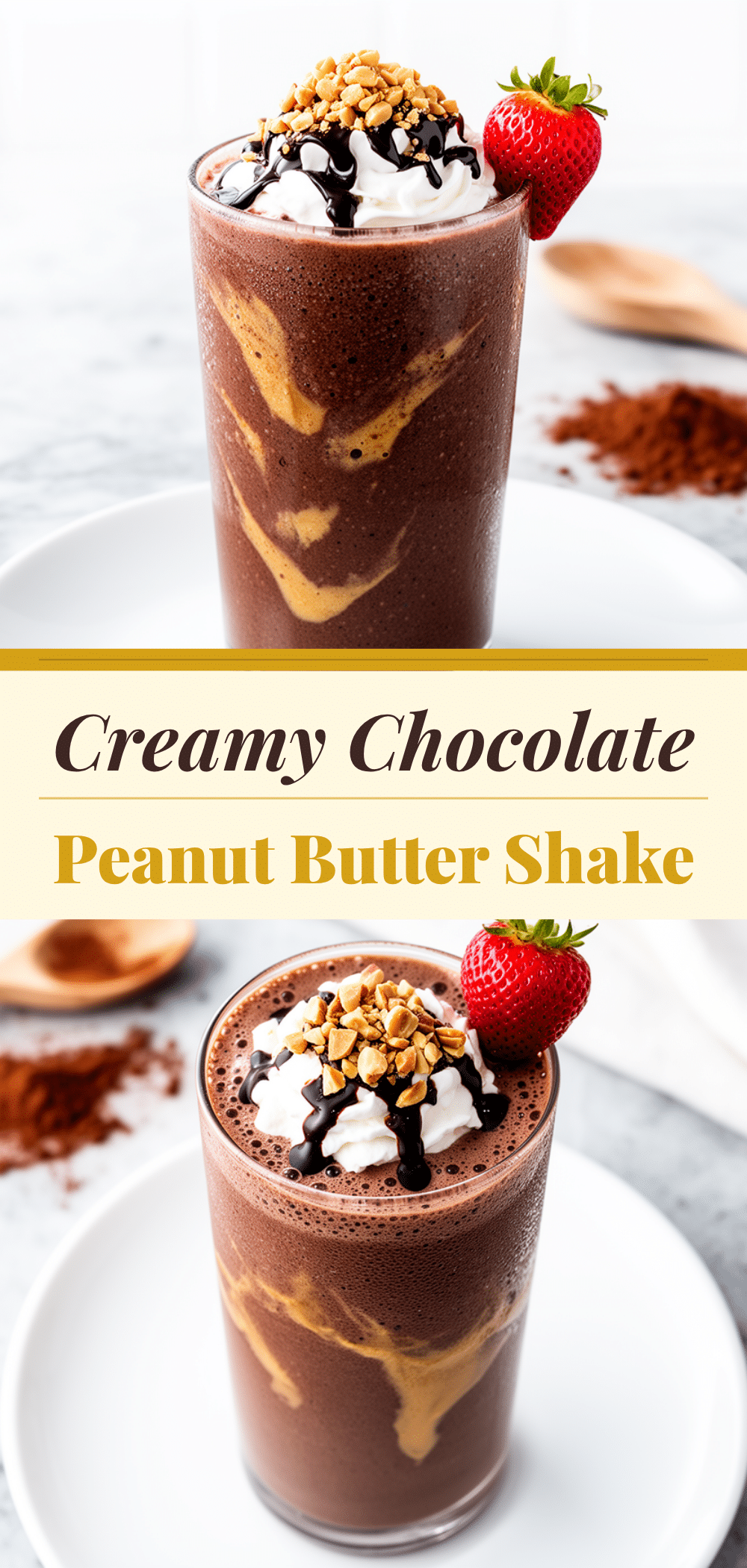 Creamy Chocolate Peanut Butter Protein Shake: 5 Min Meal Prep 5 creamy chocolate peanut butter protein shake recipe