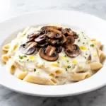 creamy garlic butter mushroom pasta - featured image