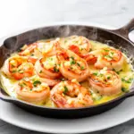 creamy garlic butter shrimp scampi - featured image
