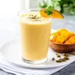 creamy mango lassi with cardamom - featured image