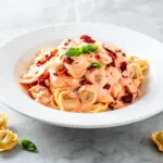 creamy sun dried tomato tortellini - featured image