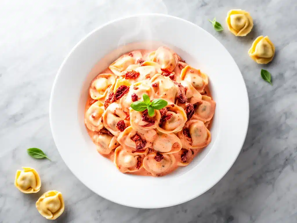 Creamy Sun Dried Tomato Tortellini: 15-Min One Pot Dinner 4 creamy sun dried tomato tortellini preparation steps