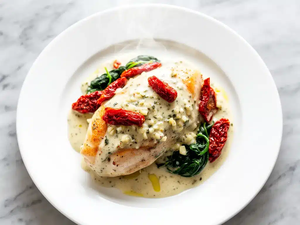 Creamy Tuscan Garlic Chicken: Best Easy Dinner Recipe 4 Creamy Tuscan Garlic Chicken preparation steps