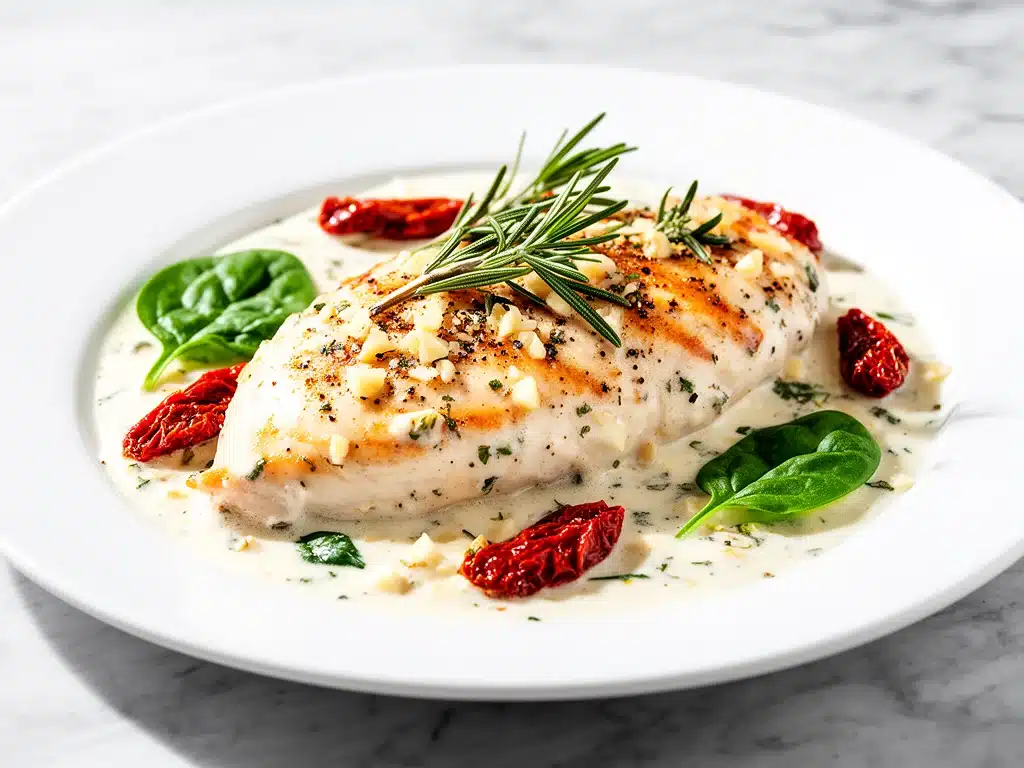 creamy tuscan garlic chicken - featured image