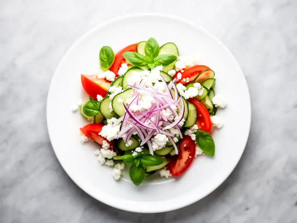 Crisp Cucumber Tomato Feta Salad: 5-Min Quick Weeknight Meal 4 crisp cucumber tomato feta salad preparation steps