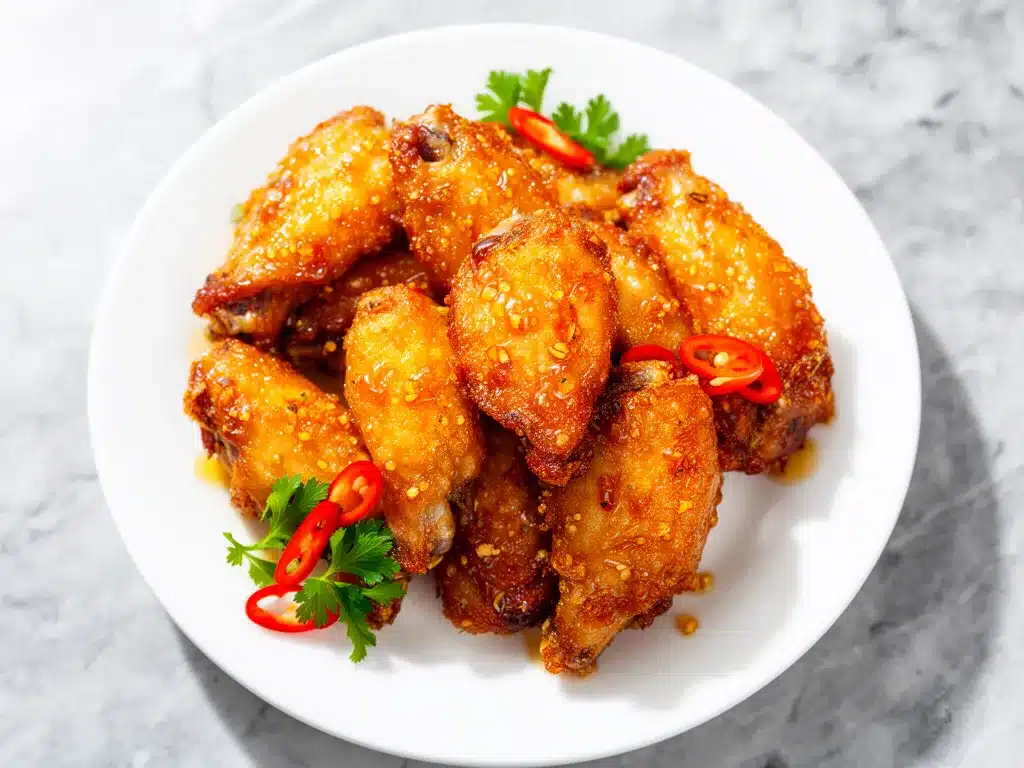 Crispy Air Fryer Chicken Wings Recipe with Easy Honey Garlic Glaze to Make on Repeat 4 crispy air fryer chicken wings preparation steps