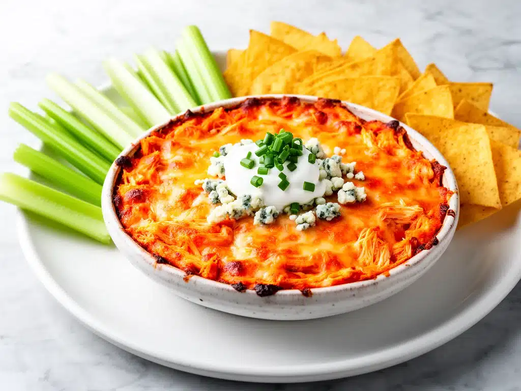 crispy buffalo chicken dip - featured image