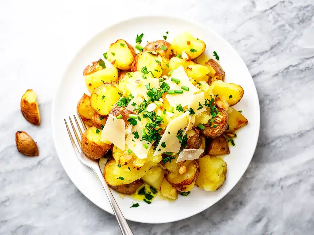 Crispy Garlic Herb Roasted Potatoes: 20-Min Easy Side 4 Crispy Garlic Herb Roasted Potatoes preparation steps
