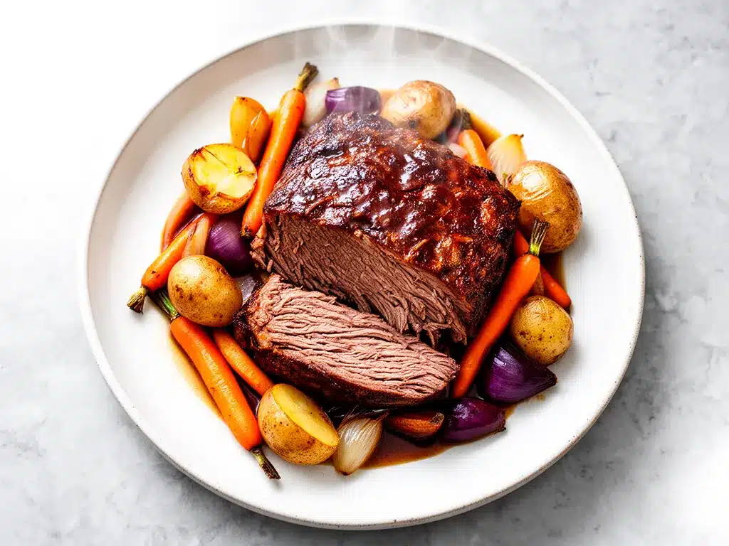 Crockpot Pot Roast with Tender Vegetables: Easy 6-Ingredient Dinner 4 Crockpot Pot Roast preparation steps