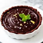 fudgy sea salt chocolate tart - featured image