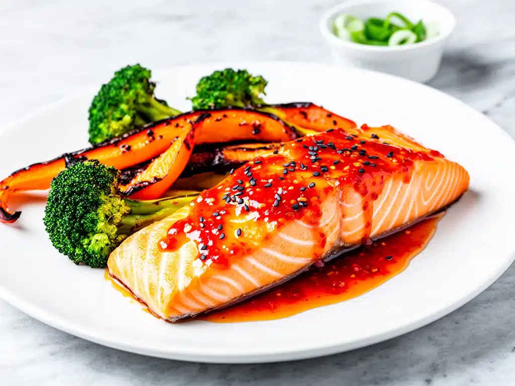 gochujang honey glazed salmon - featured image