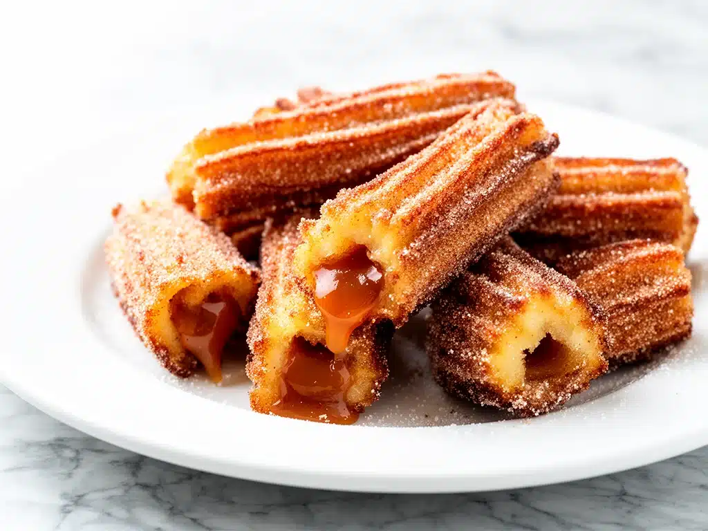 gooey cinnamon sugar churro bites - featured image