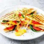 Healthy After School Cheesy Pizza Quesadilla - featured image