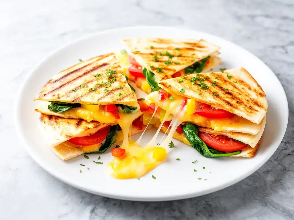 Healthy After School Cheesy Pizza Quesadilla - featured image