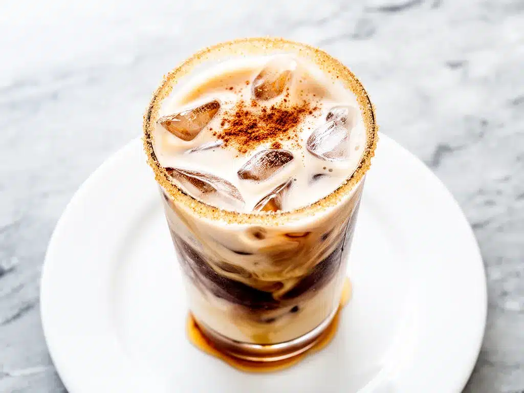 Iced Brown Sugar Oat Milk Shaken Espresso Easy Homemade Recipe with Simple Ingredients 4 iced brown sugar oat milk shaken espresso preparation steps