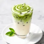iced vanilla matcha latte - featured image