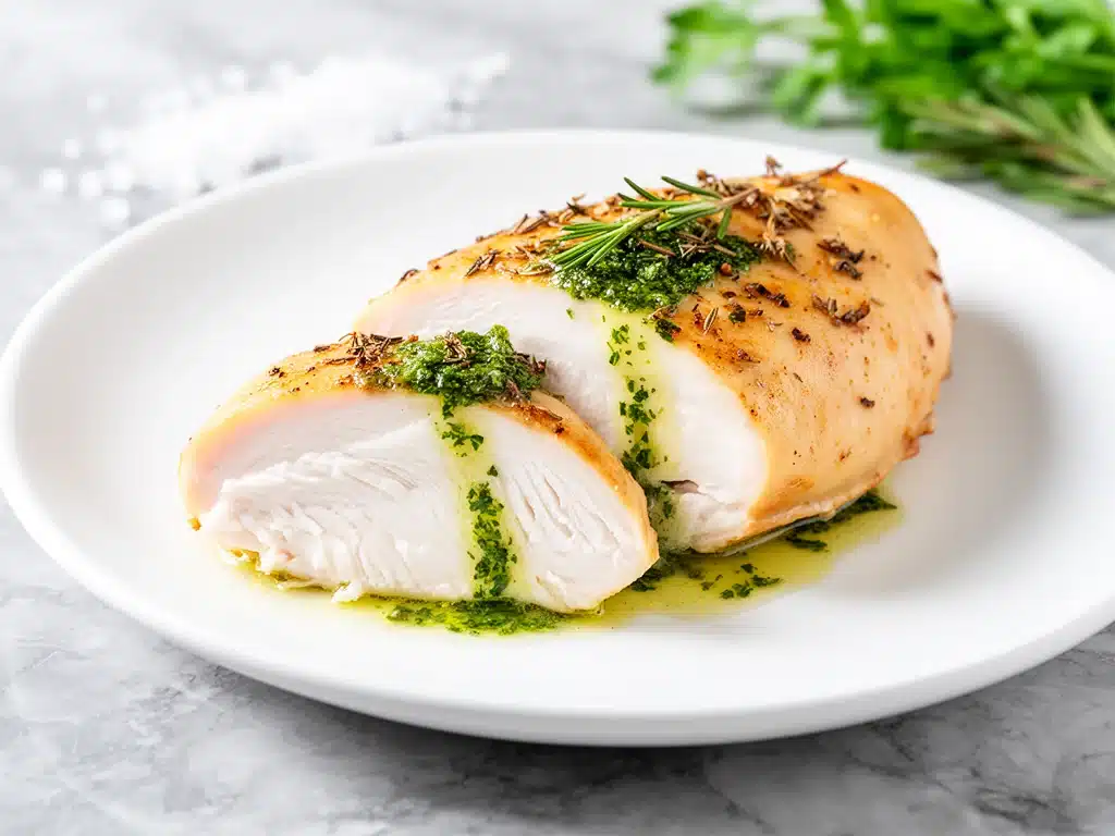 juicy herb butter chicken breast - featured image