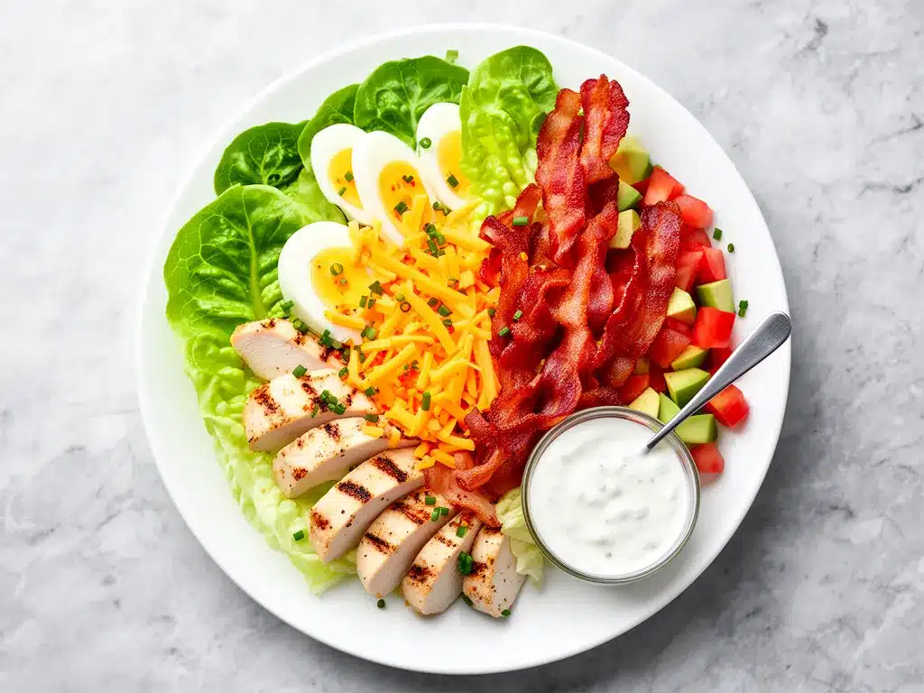 Loaded Cobb Salad with Ranch: Easy Weeknight Dinner 4 loaded cobb salad preparation steps