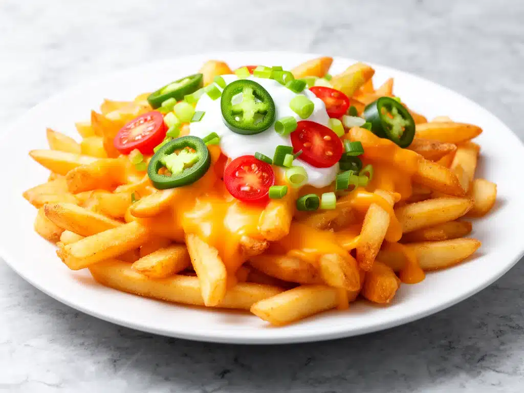 loaded nacho cheese fries - featured image