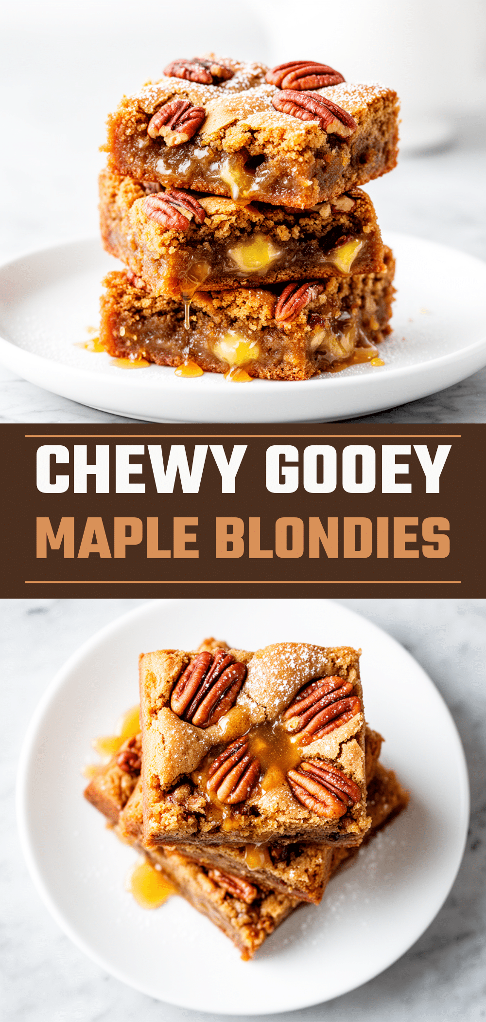 Maple Pecan Blondies with Brown Butter Recipe Easy Homemade Treat Everyone Loves 5 Maple Pecan Blondies recipe