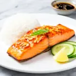 maple soy glazed salmon - featured image