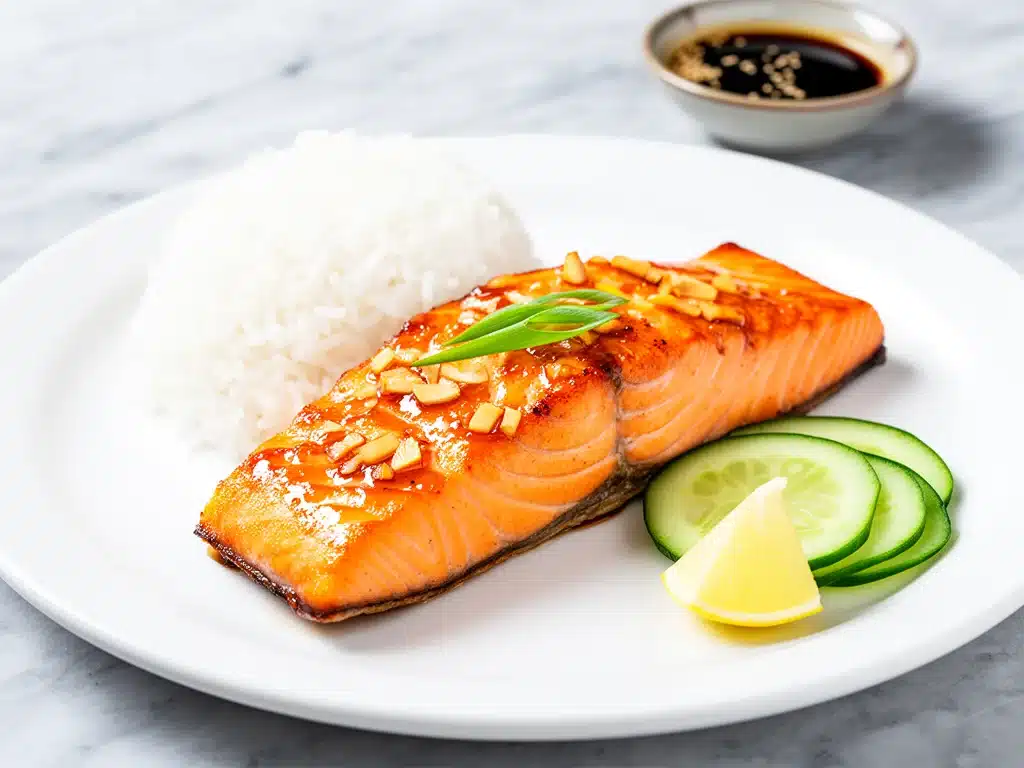 maple soy glazed salmon - featured image