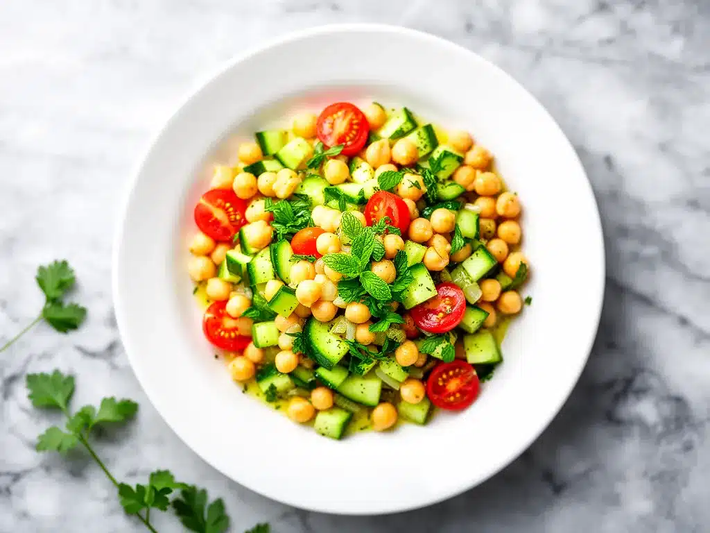 Mediterranean Chickpea Salad: Easy 10-Minute Weeknight Dinner 4 Mediterranean Chickpea Salad preparation steps