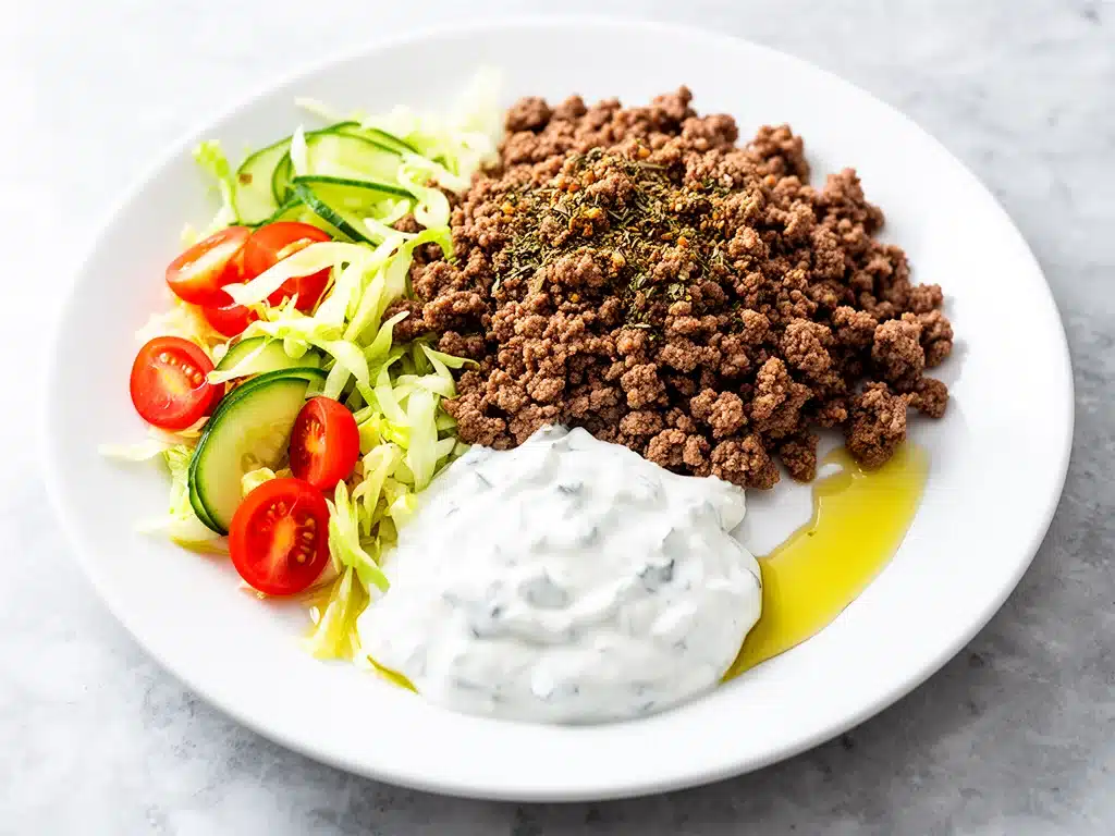 Mediterranean Ground Beef Gyro Bowl - featured image