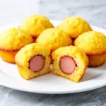 mini corn dog muffins - featured image