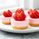 mini strawberry cheesecakes - featured image