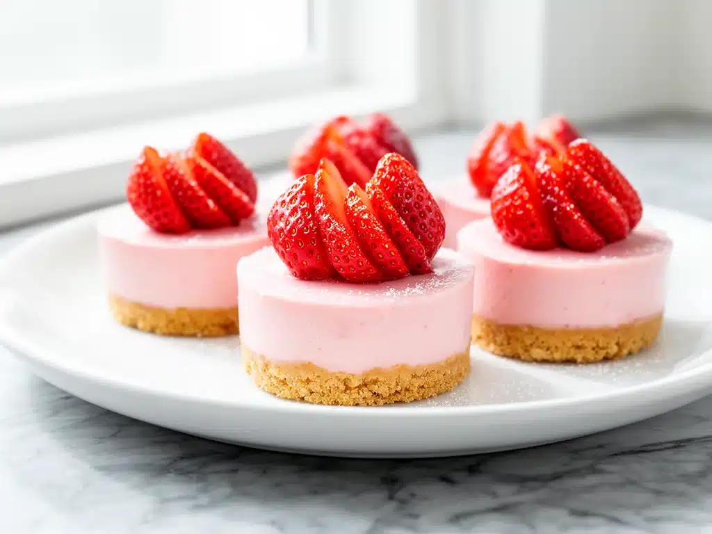 Home 9 mini strawberry cheesecakes - featured image