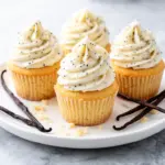 moist vanilla bean cupcakes - featured image