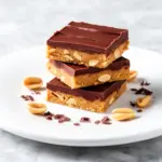 no bake chocolate peanut butter bars - featured image