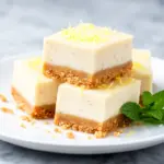 no bake creamy cheesecake bars - featured image
